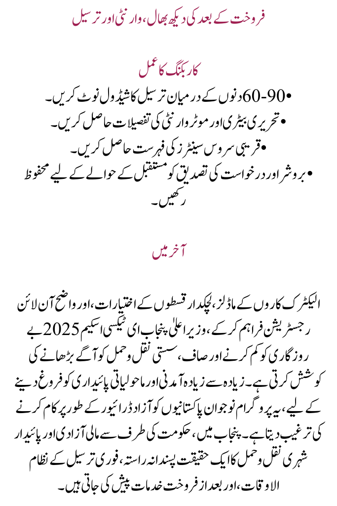 List of E-Taxi Models Announced  Apply online in 2025