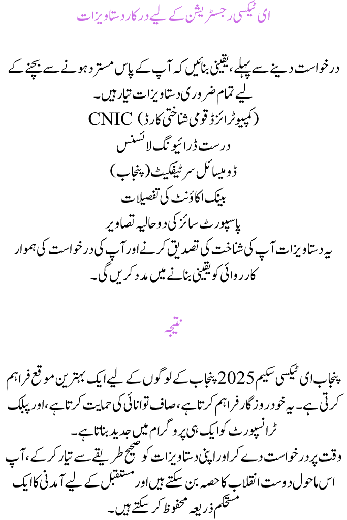 Punjab E-Taxi Scheme 2025: Full Details of Installment Plan and Balloting System